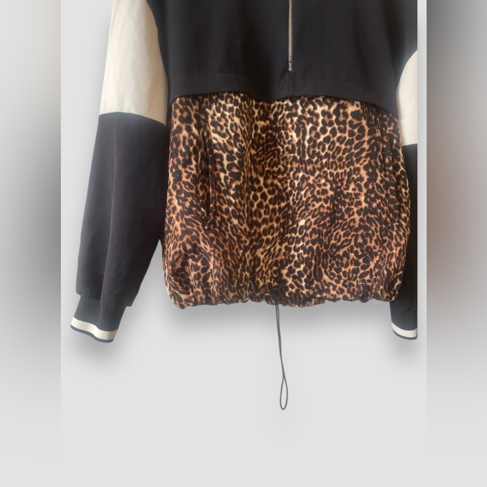 Zara Basic Black Leopard Print Color Block Lightw… - image 3